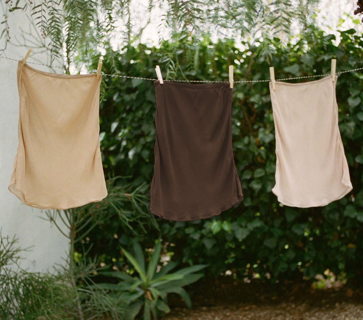 Mini Skirt Slip in Umber - view 1