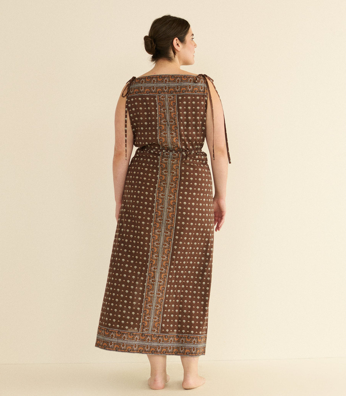 Amarante Dress in Terre Foulard de la Mer - view 7