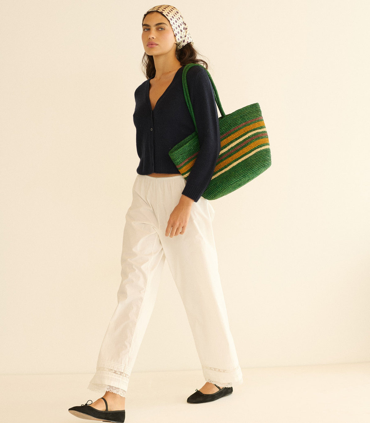 Cameron Cashmere Cardigan in Navy - view 5