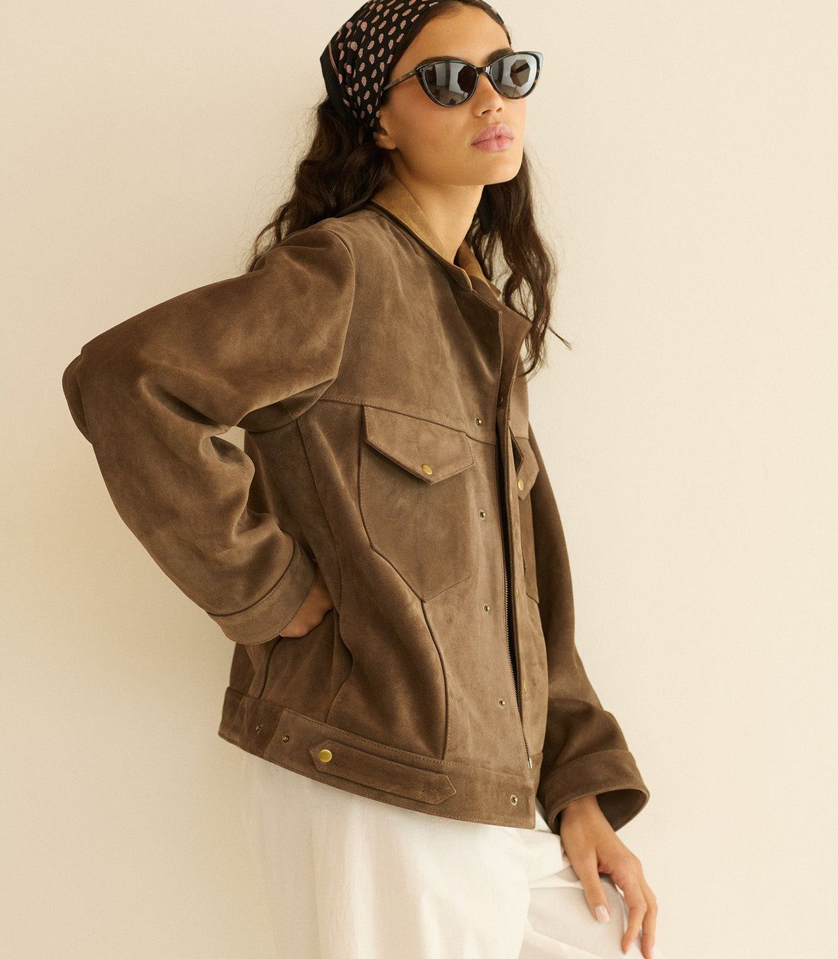 Carson Suede Jacket in Sable - view 6