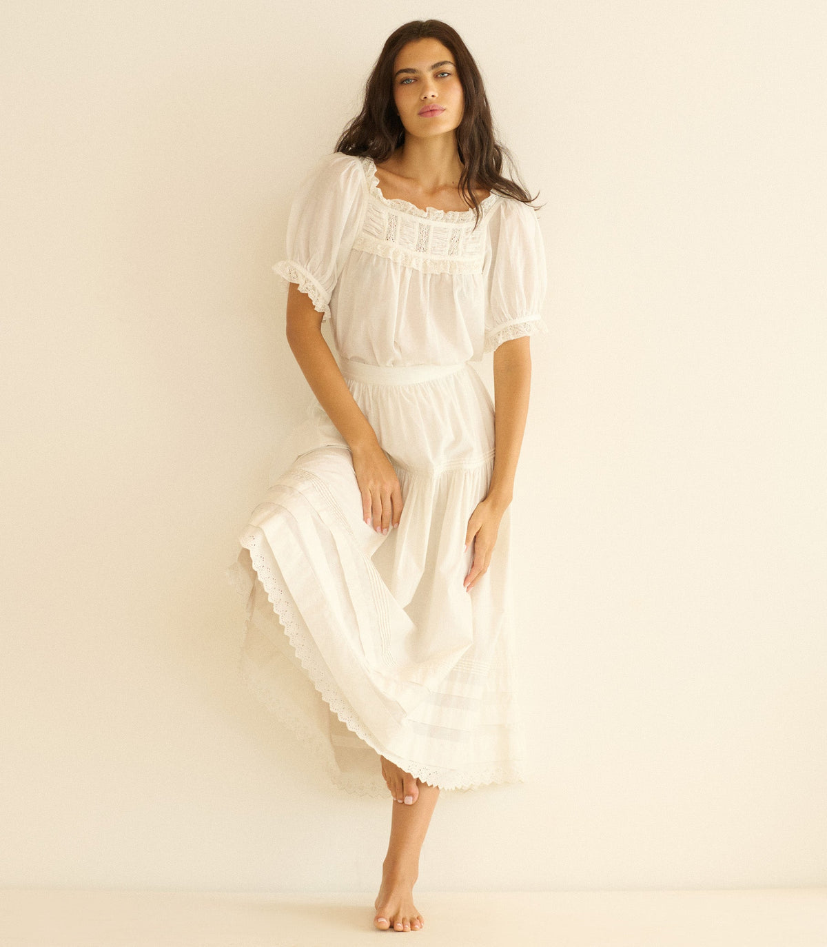 Frances Top in Salt Lace - view 2