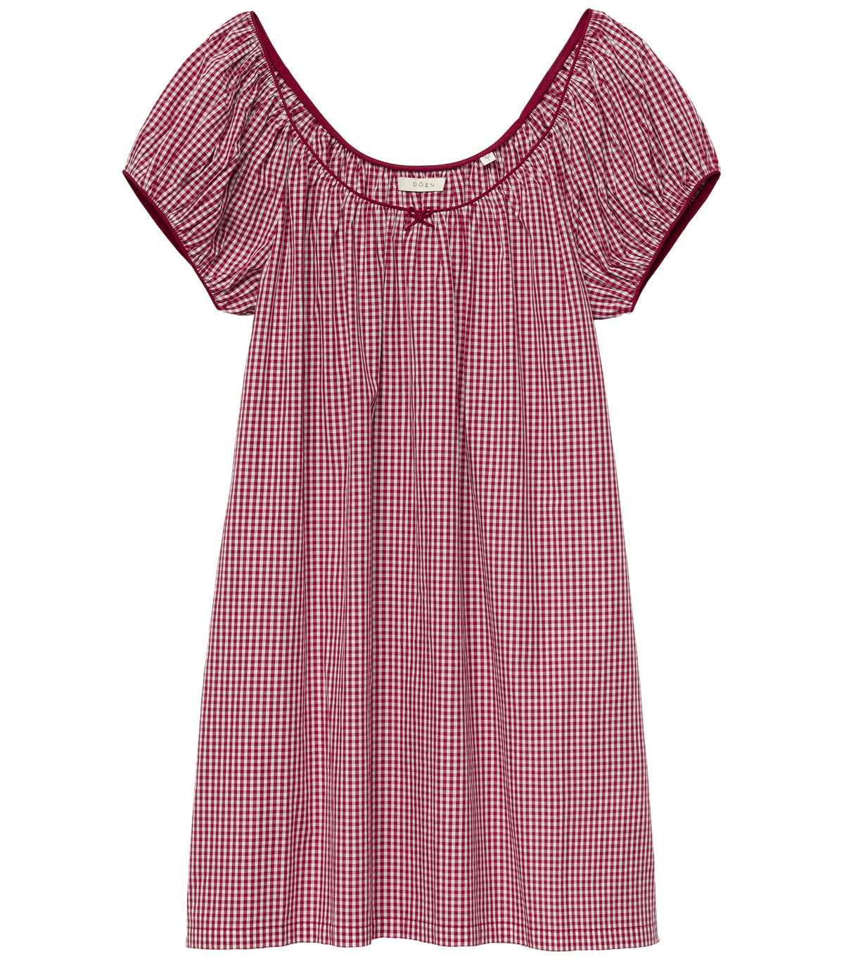 Julia Dress in Mulberry la Maddalena Gingham - view 4