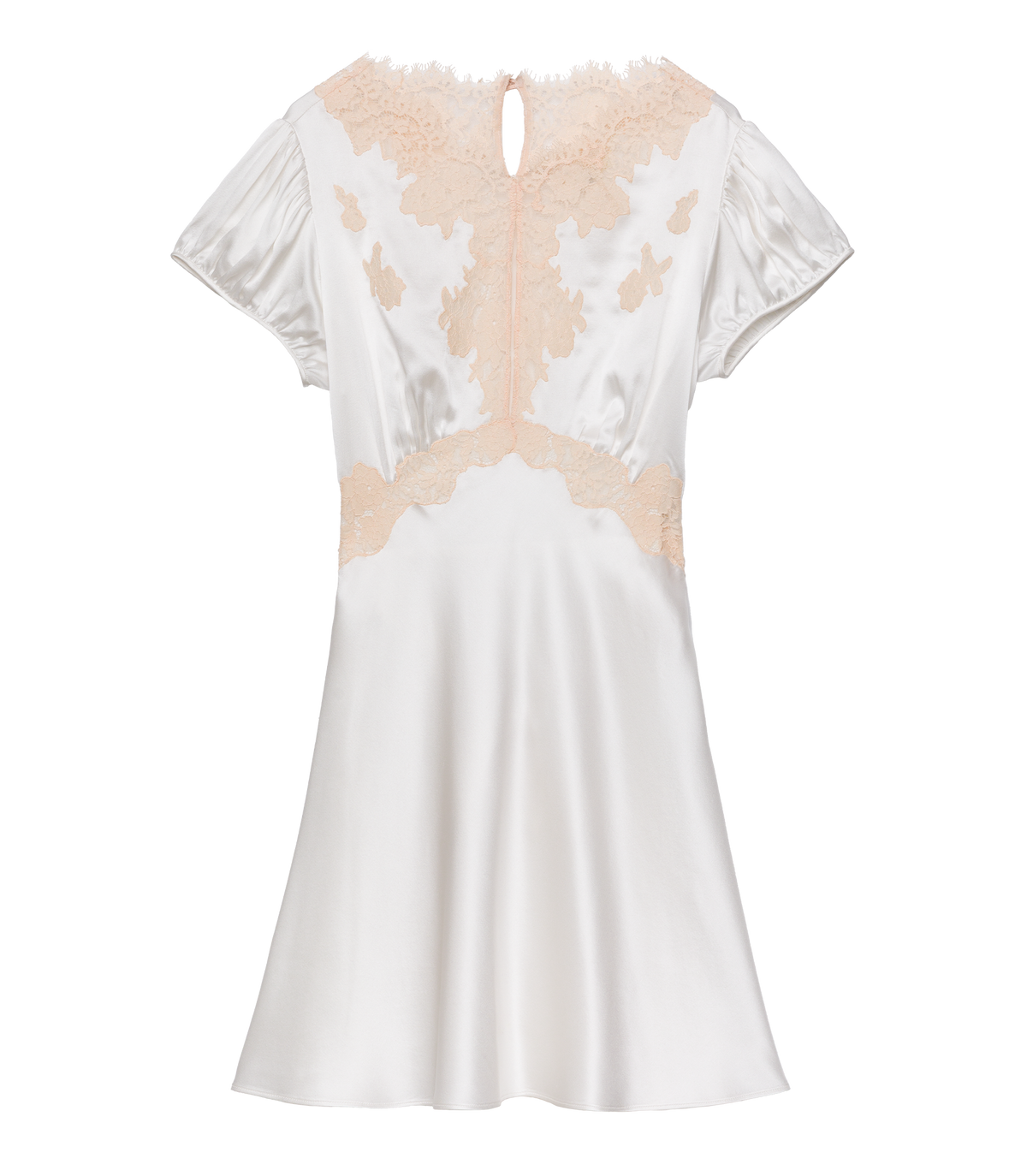 Junia Dress in Salt and Peach Lace - view 4