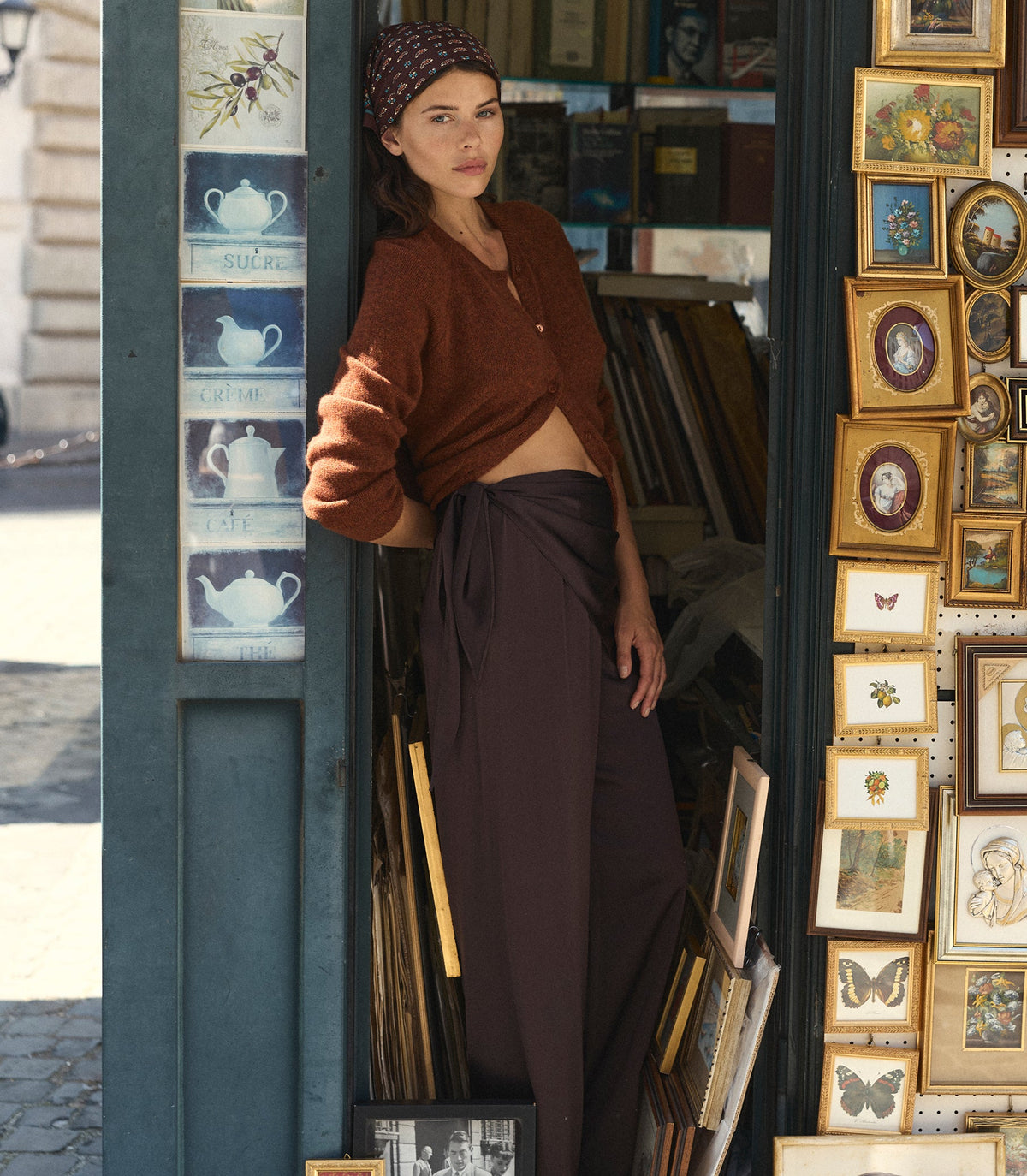 Lavona Scarf Pant in Equestrian Brown - view 4