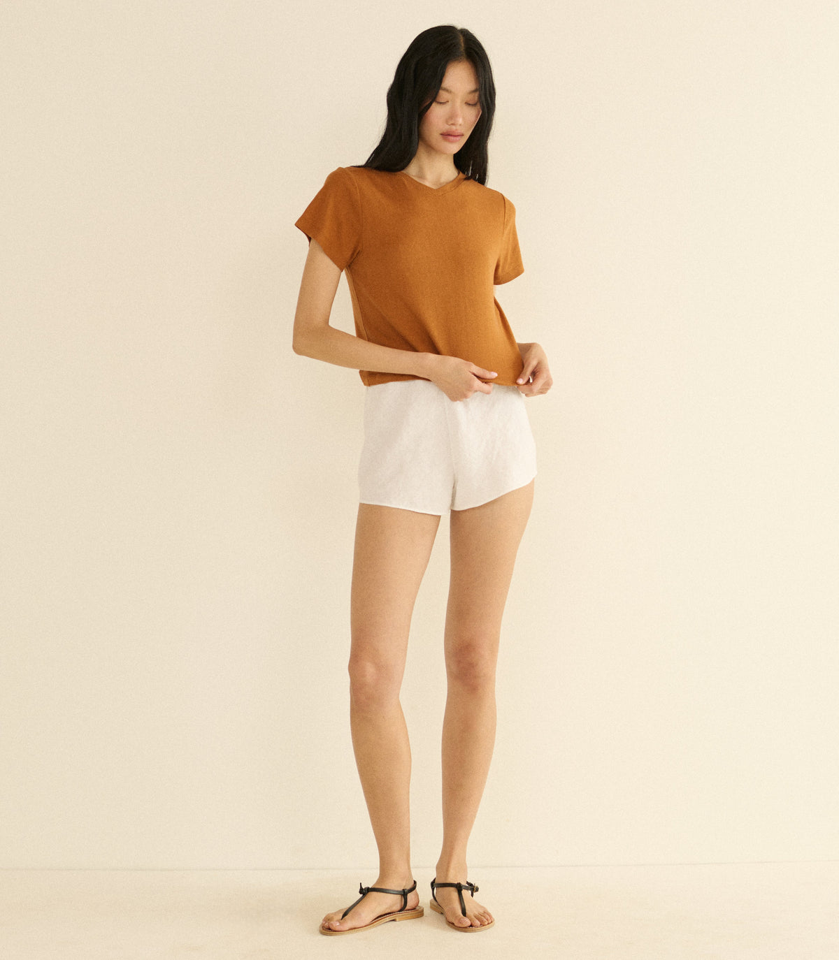Loren Linen Short in Salt - view 5