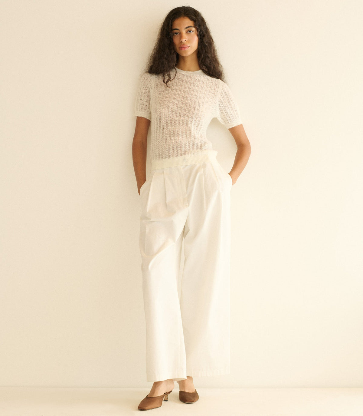 Monica Sweater in Ivory - view 3