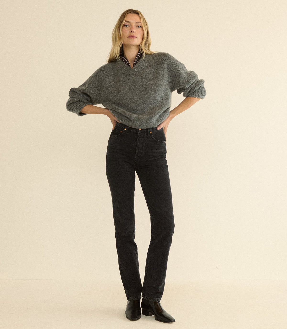 Ondine Jean in Coal Black Wash - view 2