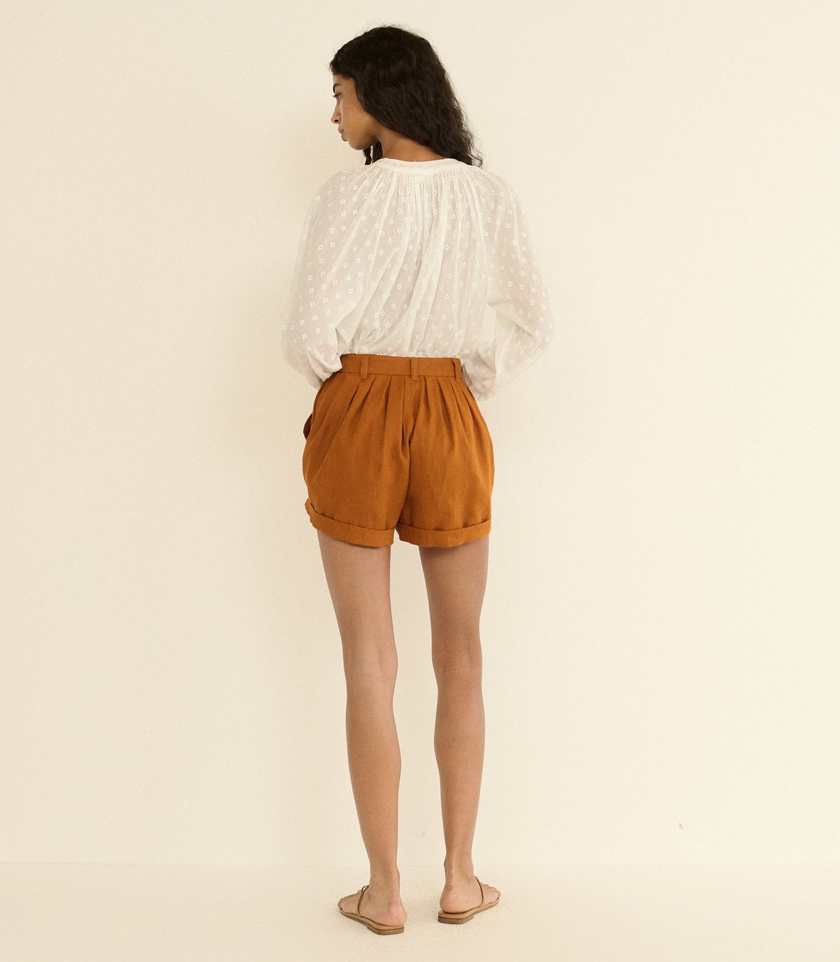 Paige Linen Short in Sedona Clay - view 4