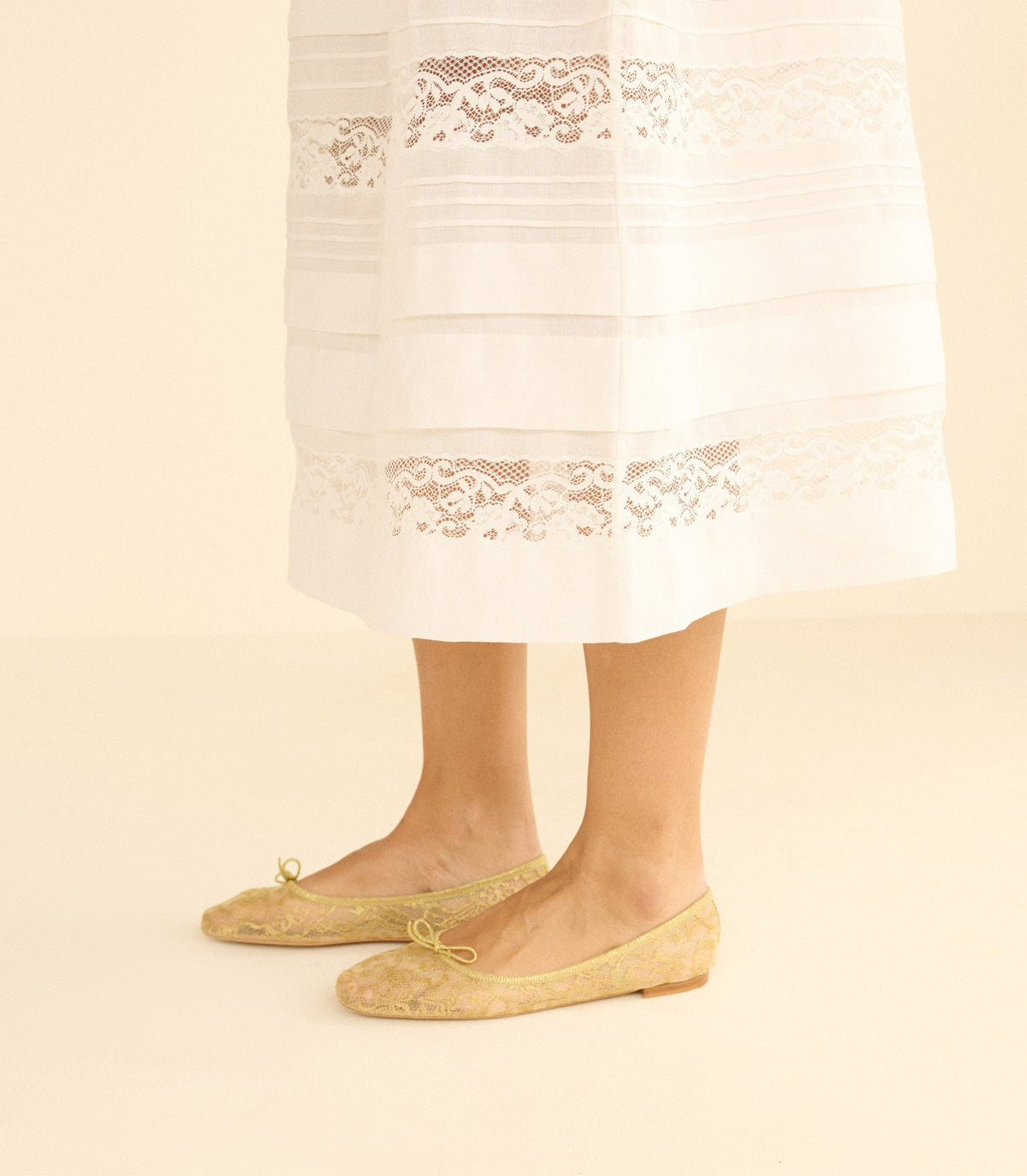 Pillar Mary Jane in Gold Lace - view 5