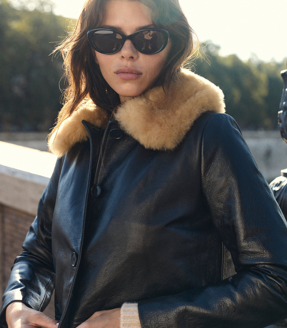 Seville Leather Jacket in Black - view 3