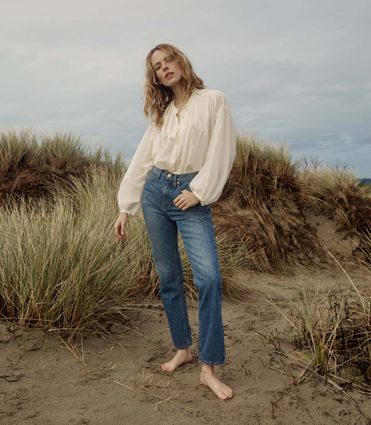 The Jane Blouse in Salt - view 2