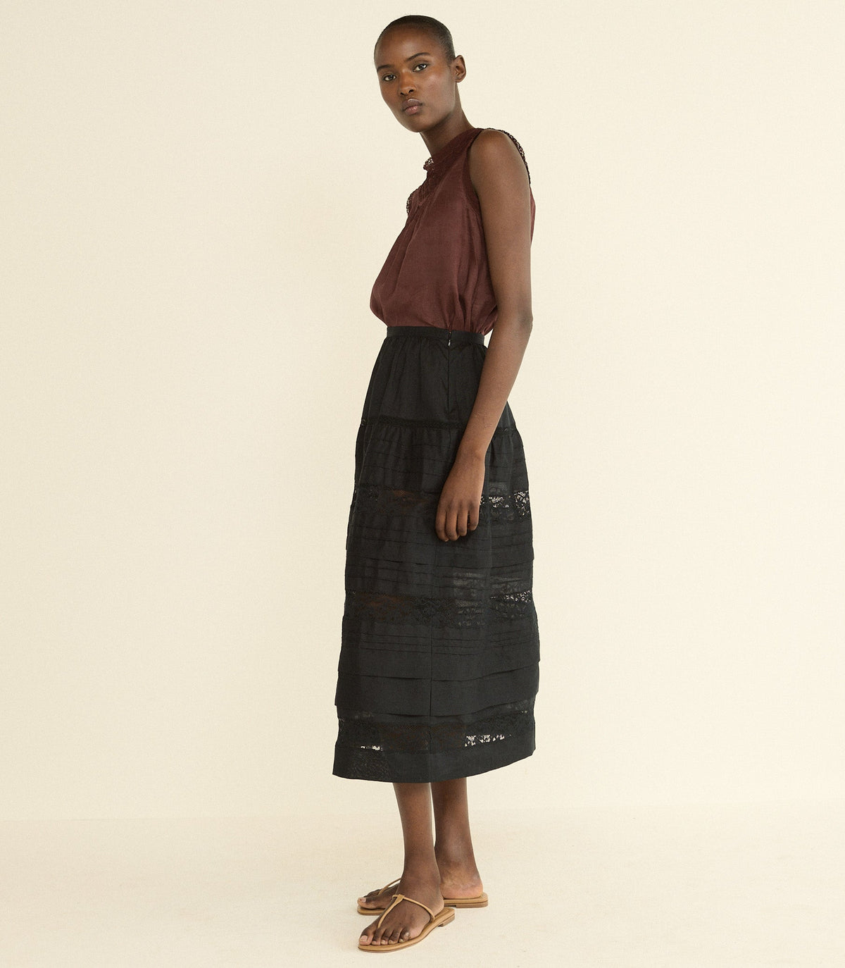 Sidra Skirt in Black - view 3