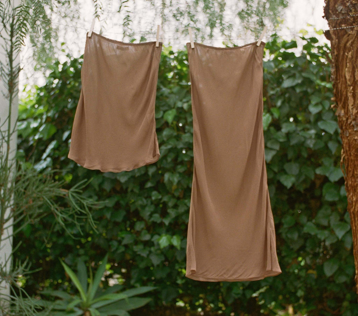 Long Skirt Slip in Carob - view 3