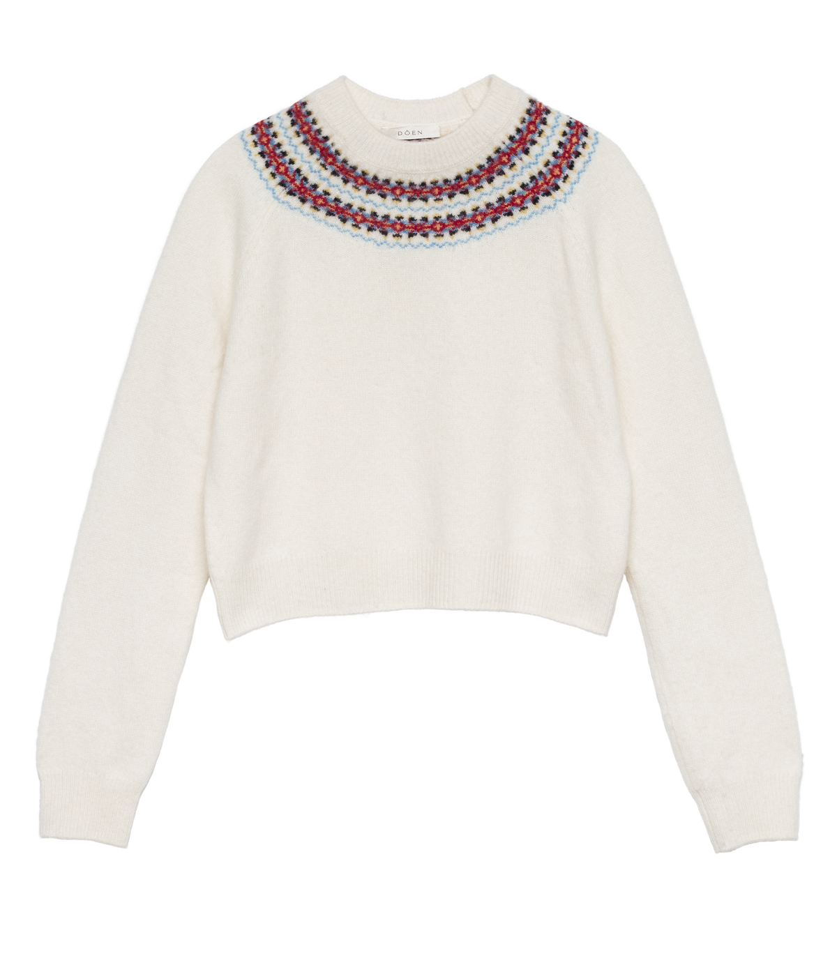 Boniface Sweater in Ivory Annecy Fair Isle - view 9