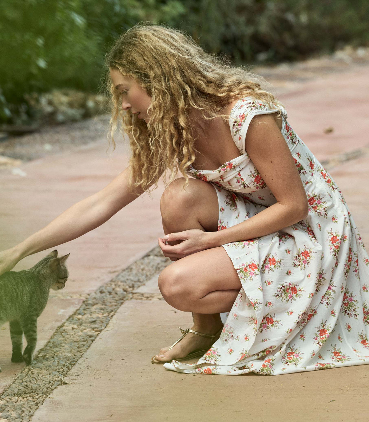 Clea Dress in Rose Petit Bouquet de Chamonix - view 2
