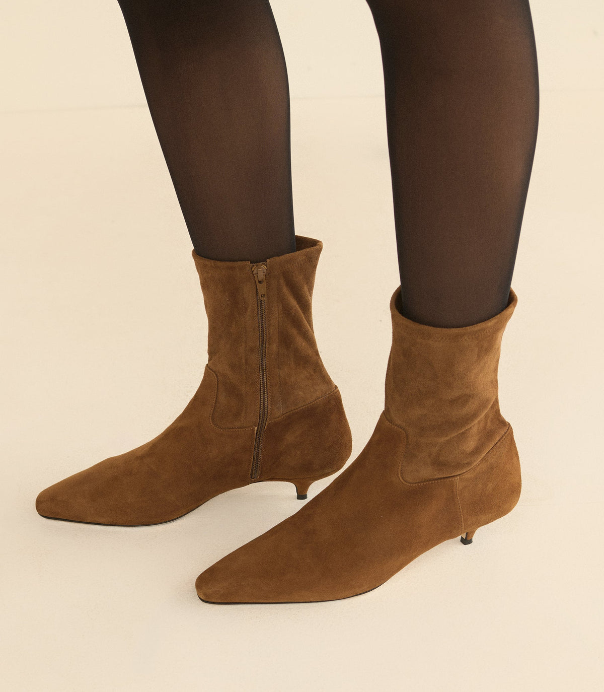 Devi Boot in Tortoise Stretch Suede - view 5