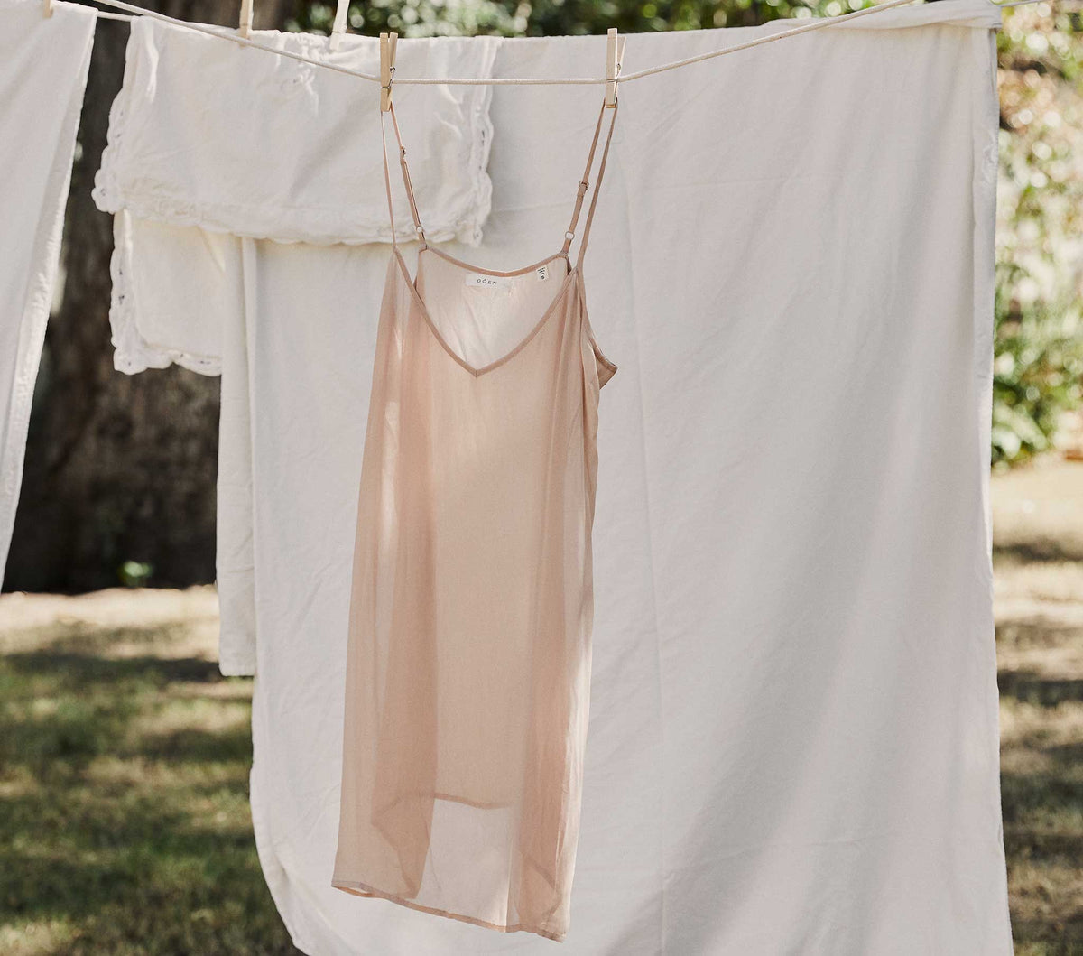 Short Deep V-Neck Slip in Conch - view 1