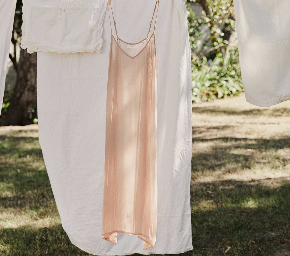 Long Deep V-Neck Slip in Conch - view 1