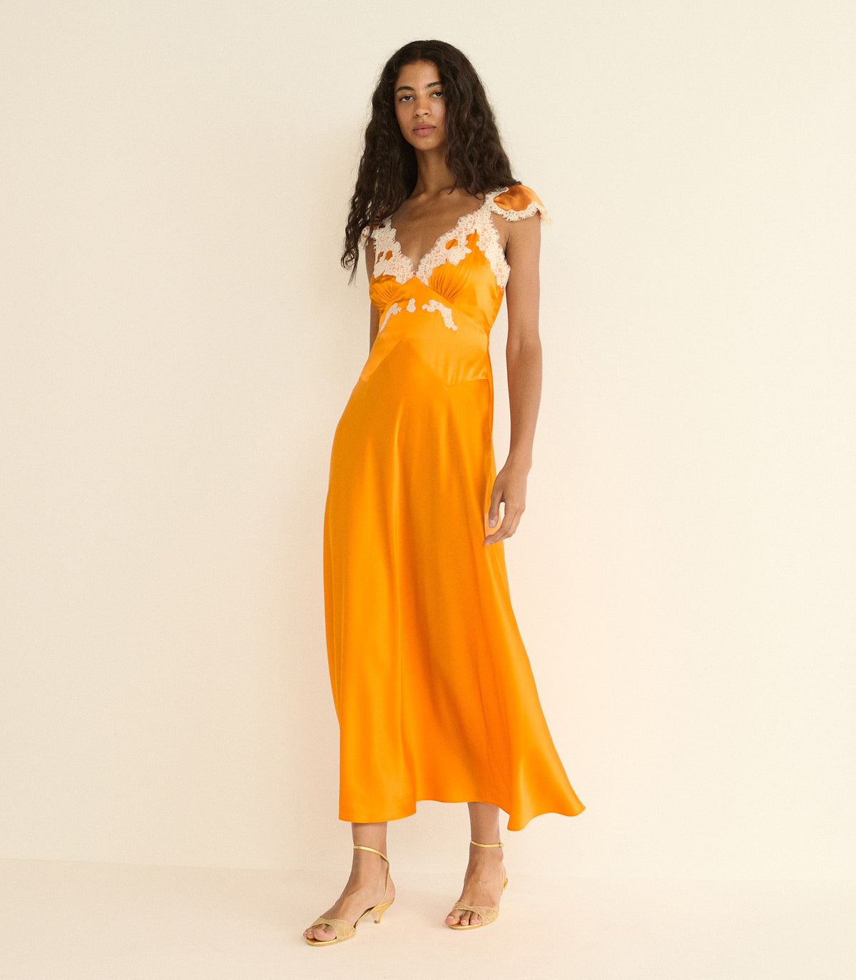 Fiona Dress in Tangerine - view 5