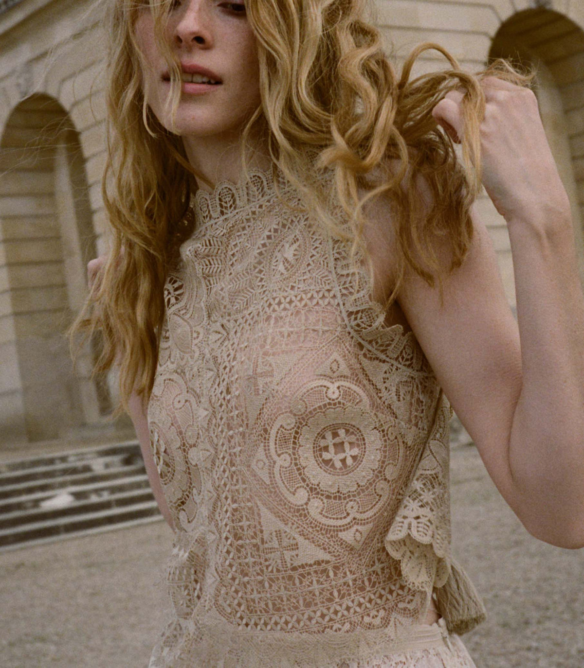 Handkerchief Anniversary Top in Paille - view 1