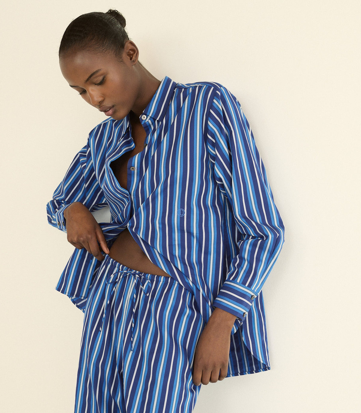 Lavona Drawstring Pant in Marceau Stripe - view 5