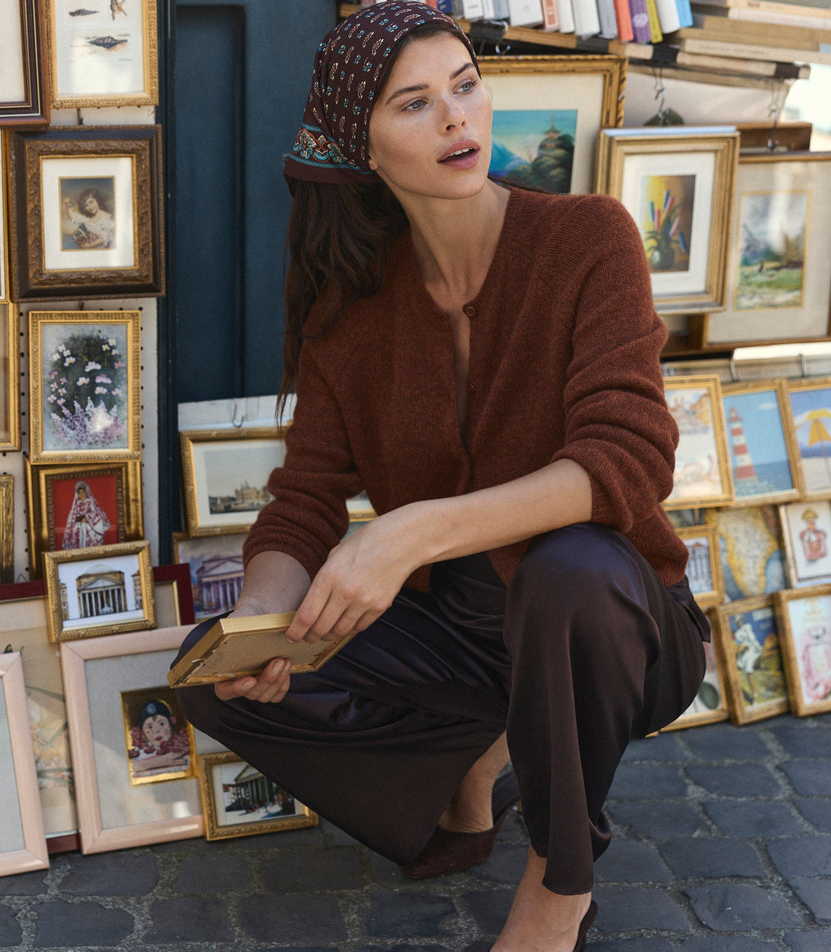 Lavona Scarf Pant in Equestrian Brown - view 5