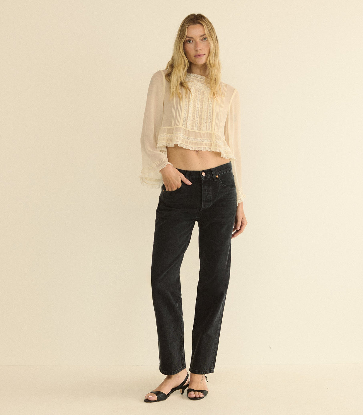 Miller Jean in Coal Black Wash - view 2