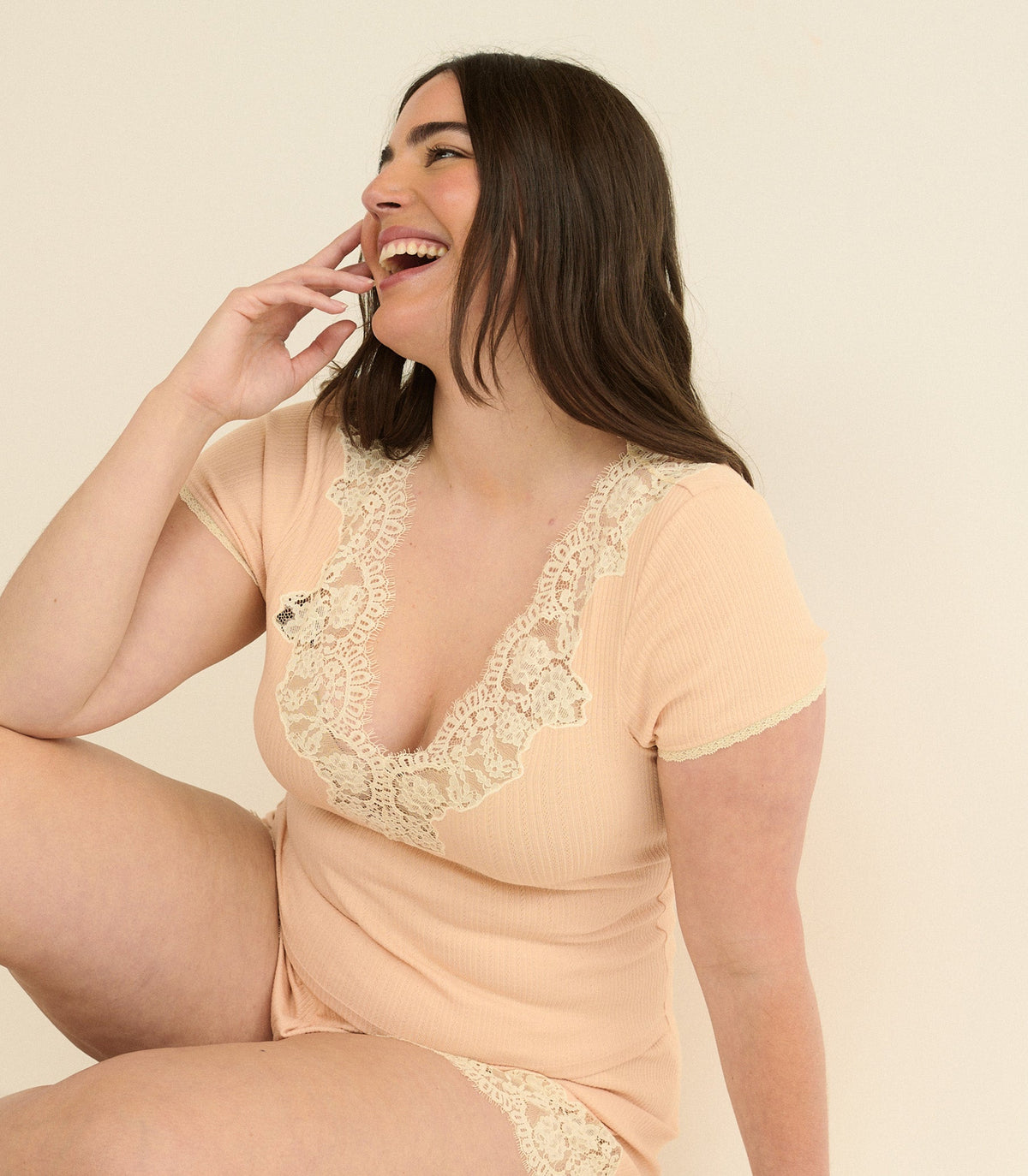 Nalia Tee in Light Peach Sorbet - view 8